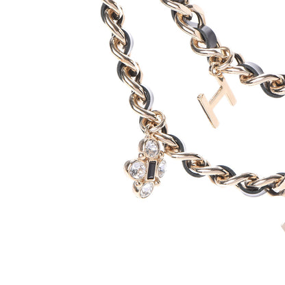 Chanel Lambskin CC Long Chain Necklace Black Gold 5 of 6