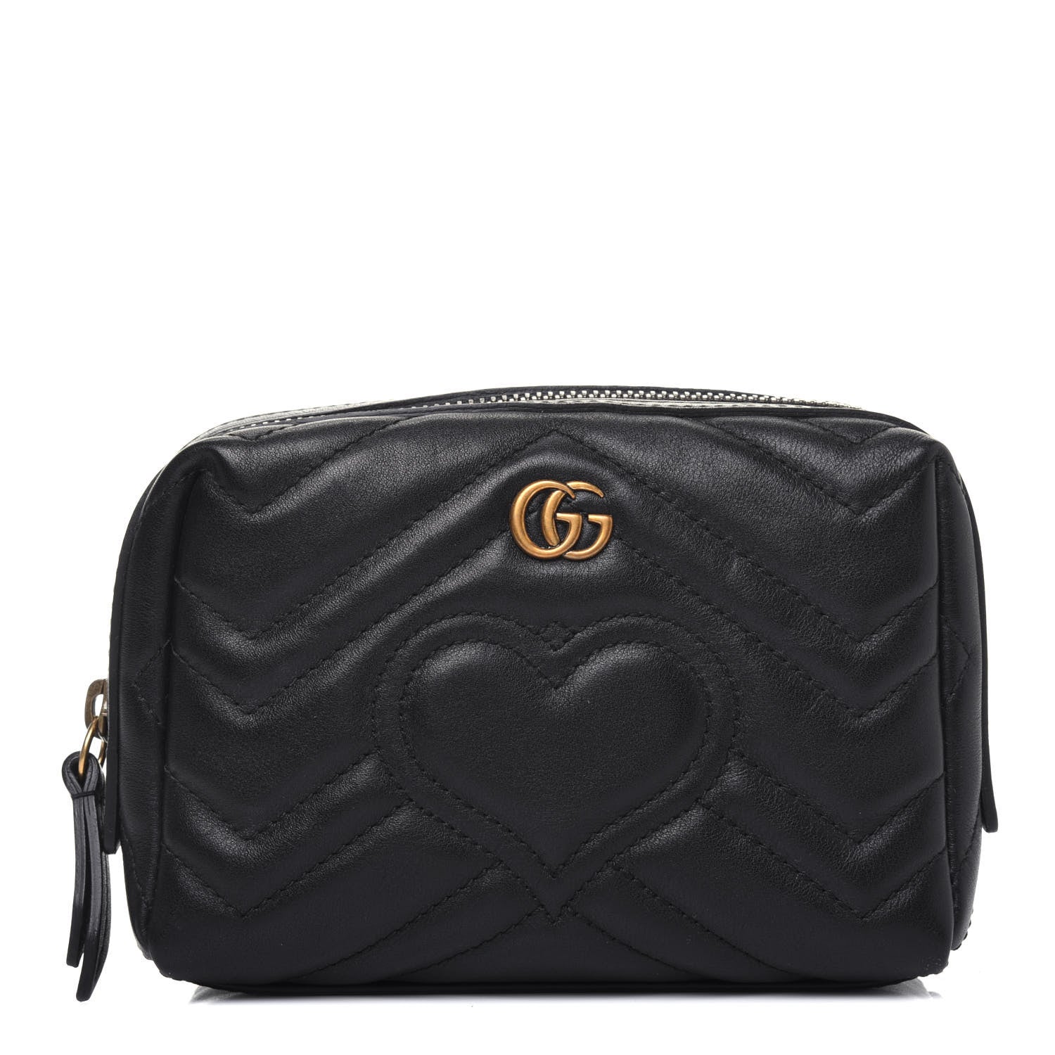Gucci Calfskin Matelasse GG Marmont Cosmetic Case Black 1 of 14