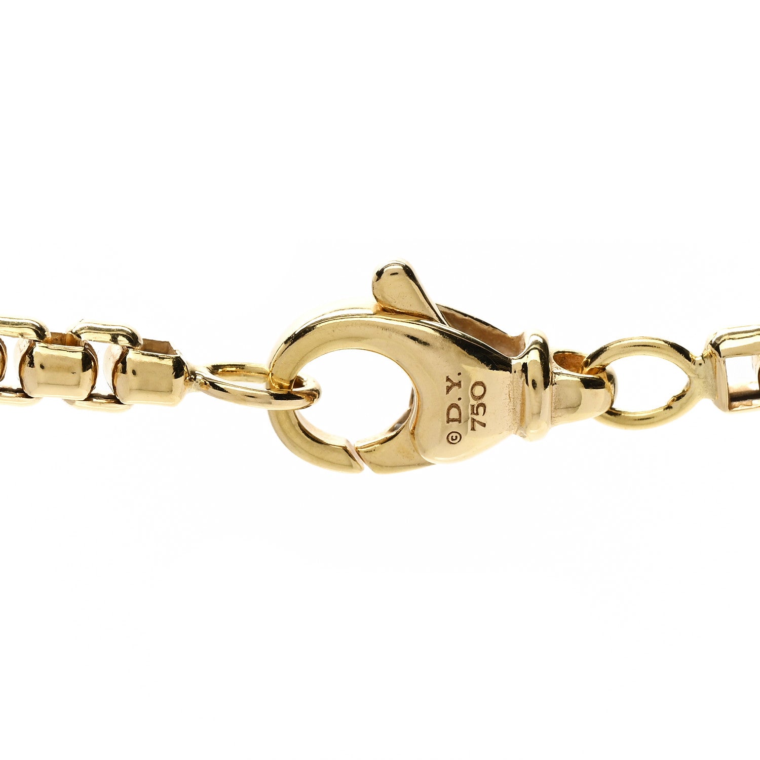 David Yurman 18K Yellow Gold 3.4mm Box Chain Necklace 4 of 5