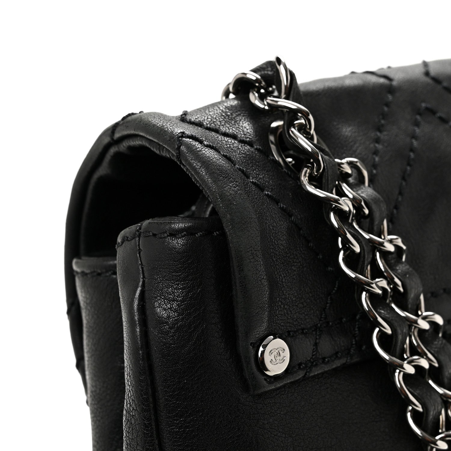 Chanel Calfskin Diamond Stitch Large Messenger Black 14 of 15
