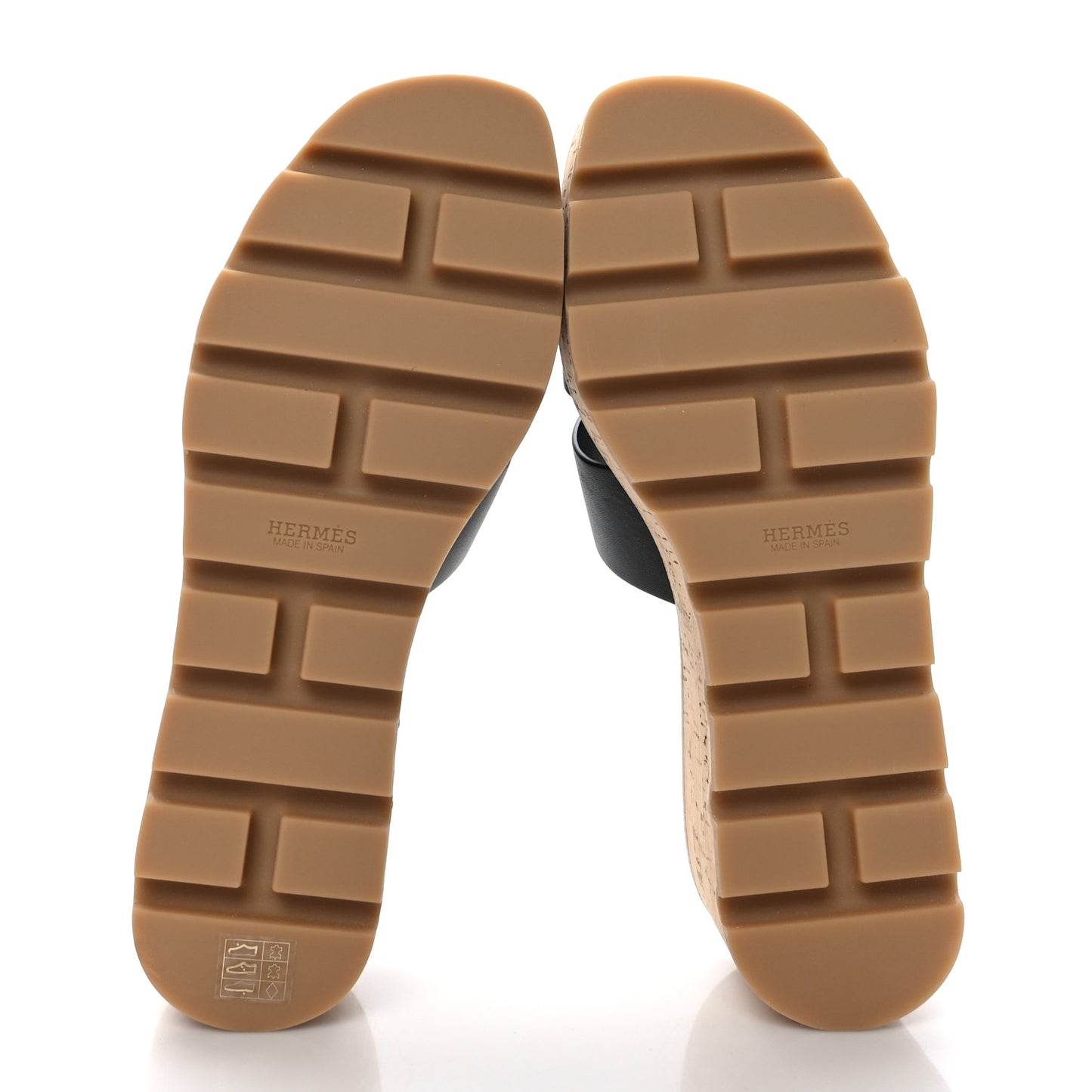 Calfskin Cork Eze 30 Sandals 37 Black