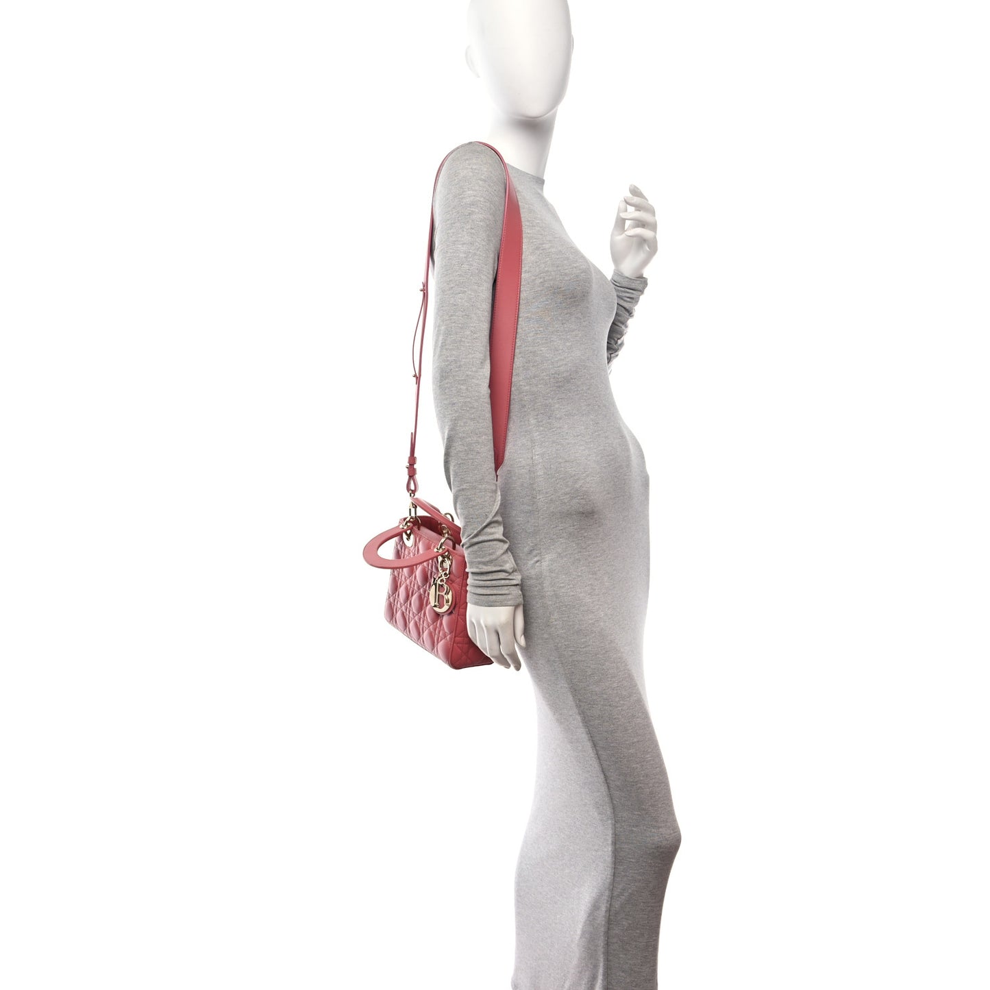 Lambskin Cannage Small My ABCDior Lady Dior Pink Honey