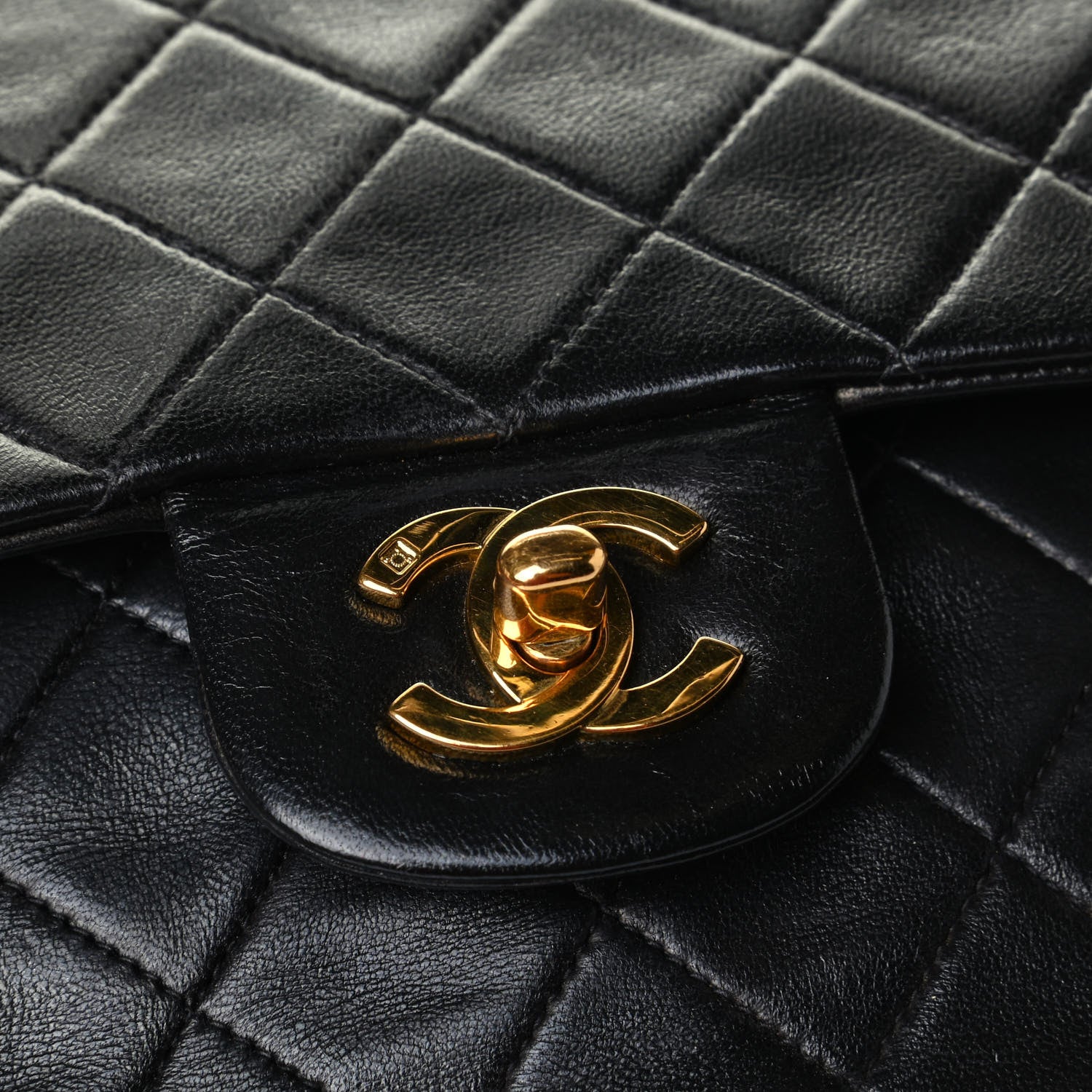 Chanel Lambskin Quilted Medium Double Flap Black 6 of 6