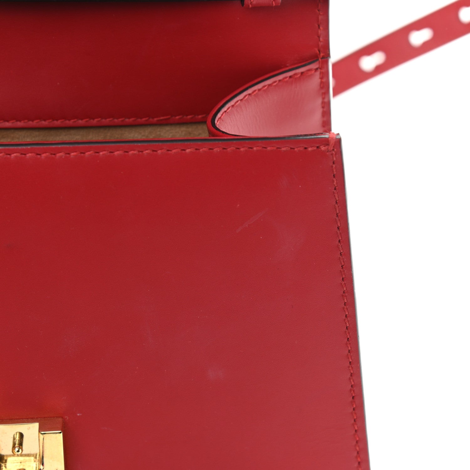 Gucci Calfskin Mini Sylvie Top Handle Bag Hibiscus Red 12 of 14