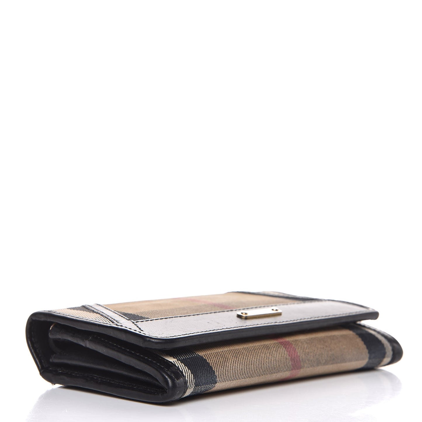 House Check Bridle Calfskin Penrose Continental Wallet Black