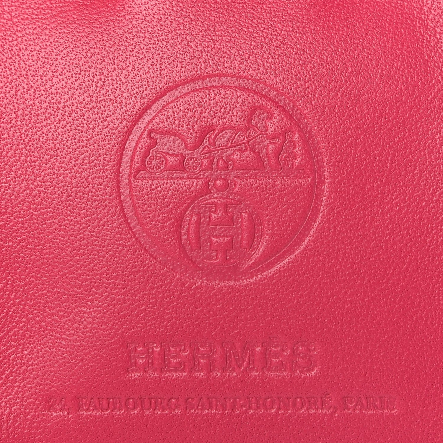 Hermes Milo Lambskin Swift Shopping Bag Charm Rose Mexico 4 of 5