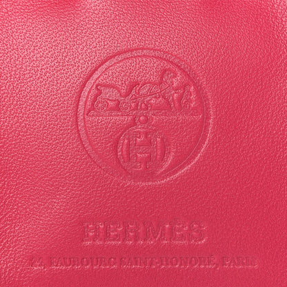 Hermes Milo Lambskin Swift Shopping Bag Charm Rose Mexico 4 of 5