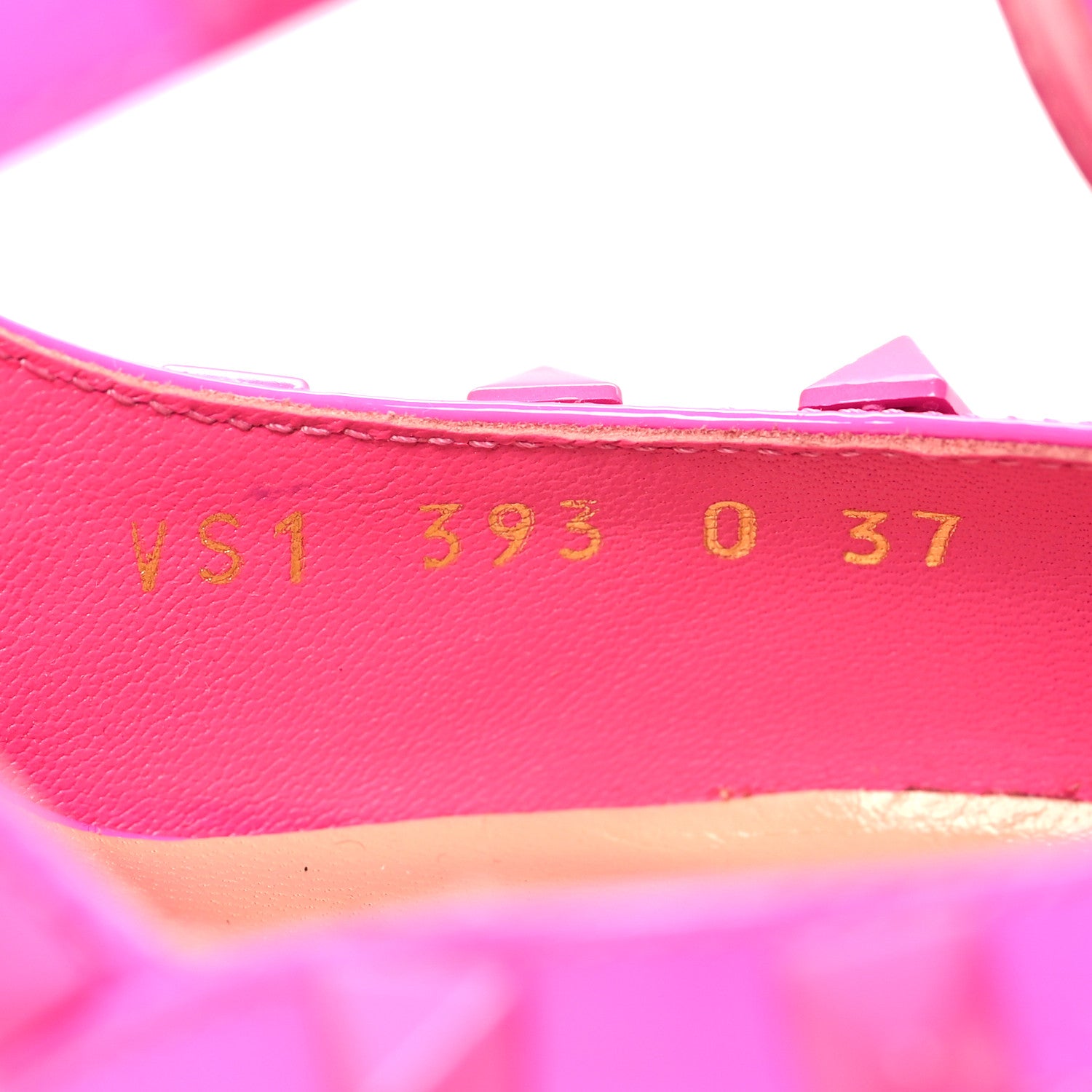 Valentino Garavani Patent Lacquer Monochrome Rockstud Ankle Strap 100mm Pumps 37 Pink PP 6 of 9