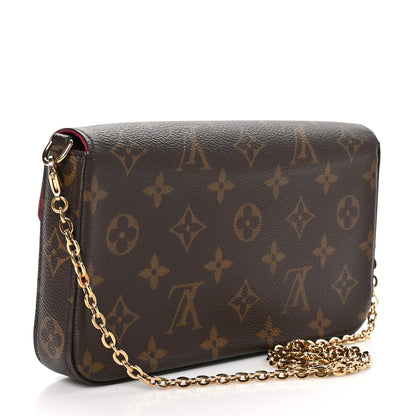 Louis Vuitton Monogram Pochette Felicie Chain Wallet Fuchsia 4 of 14