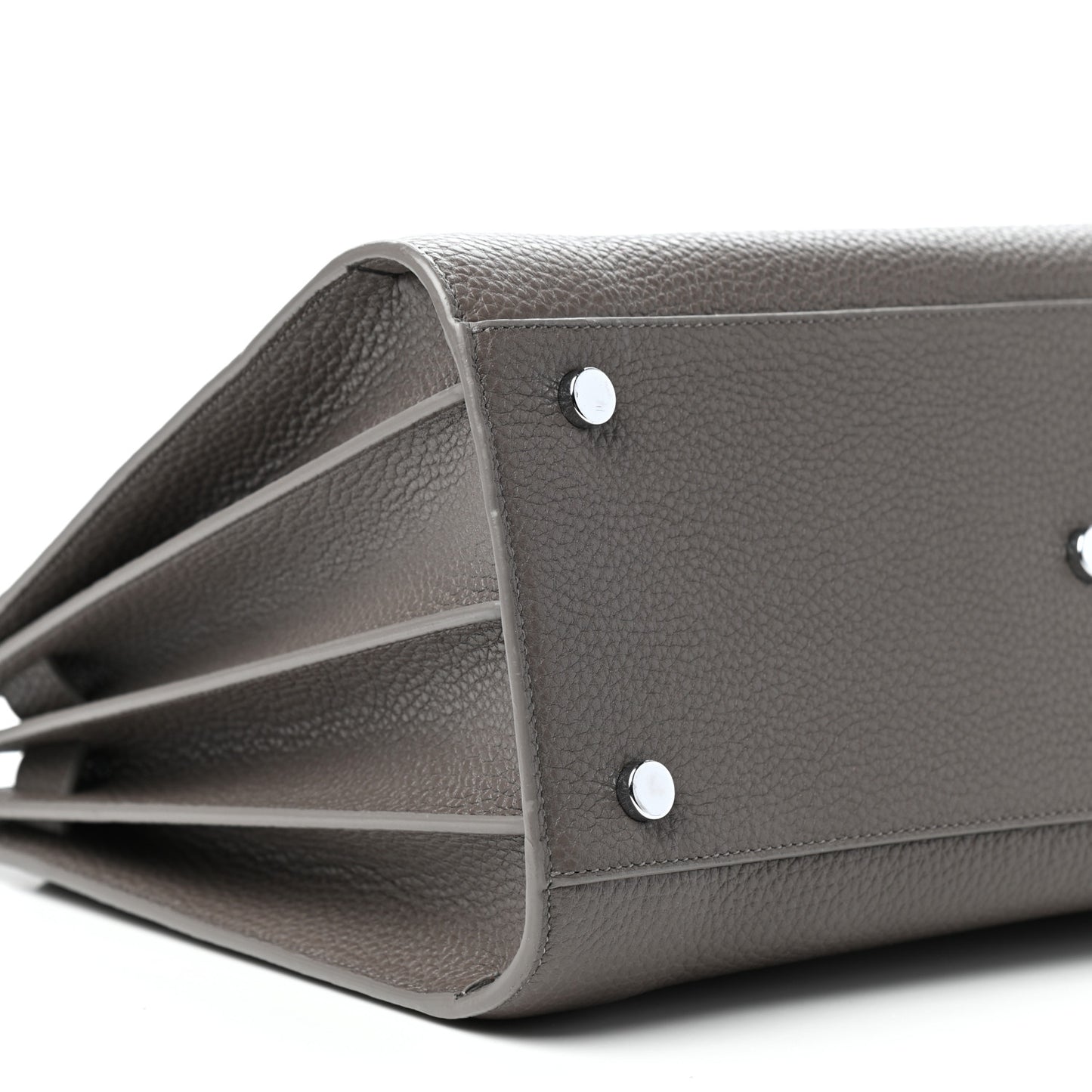 Grained Calfskin Small Sac De Jour Fog