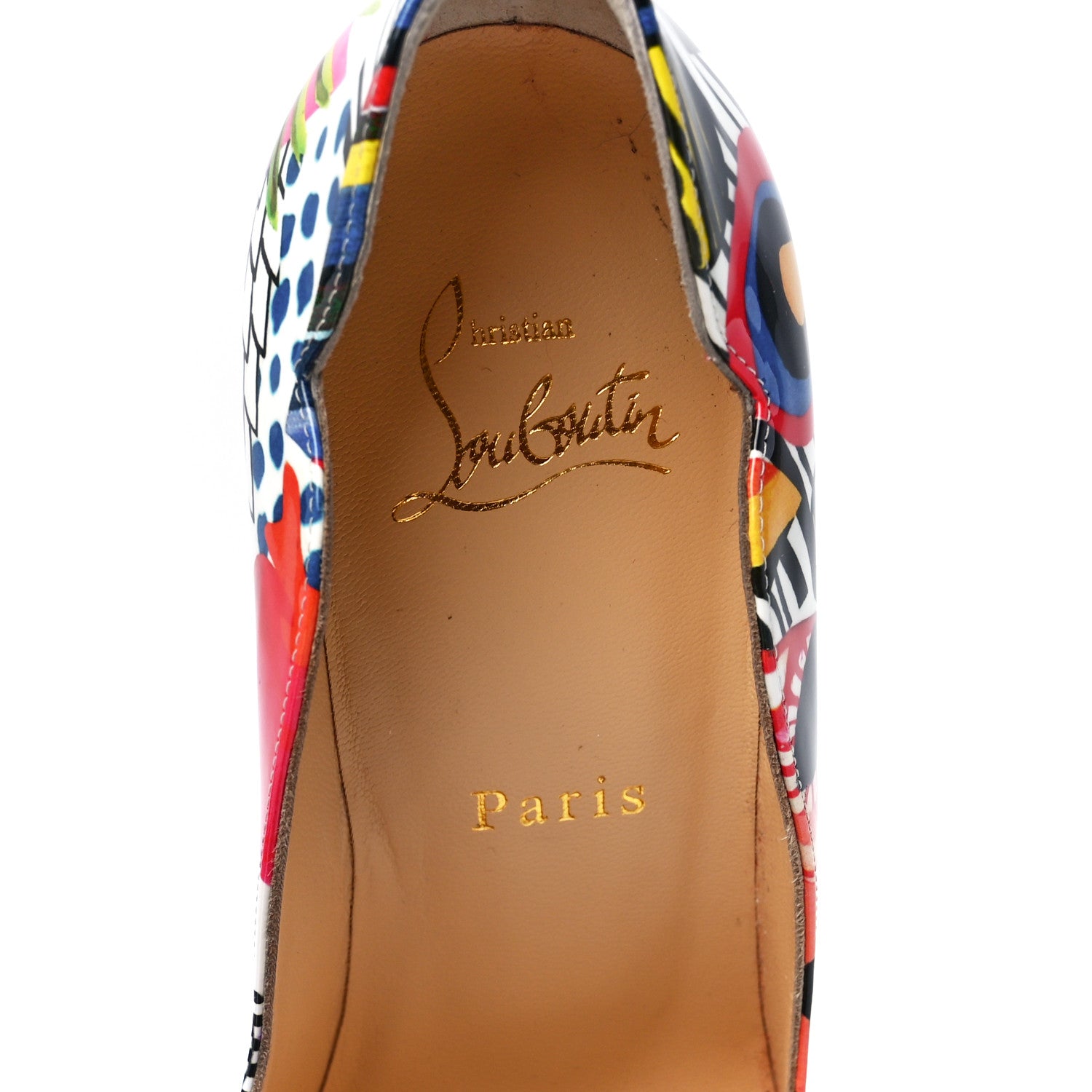 Christian Louboutin Patent Sapeur Hot Chick 100 Pumps 36.5 Multicolor 7 of 7