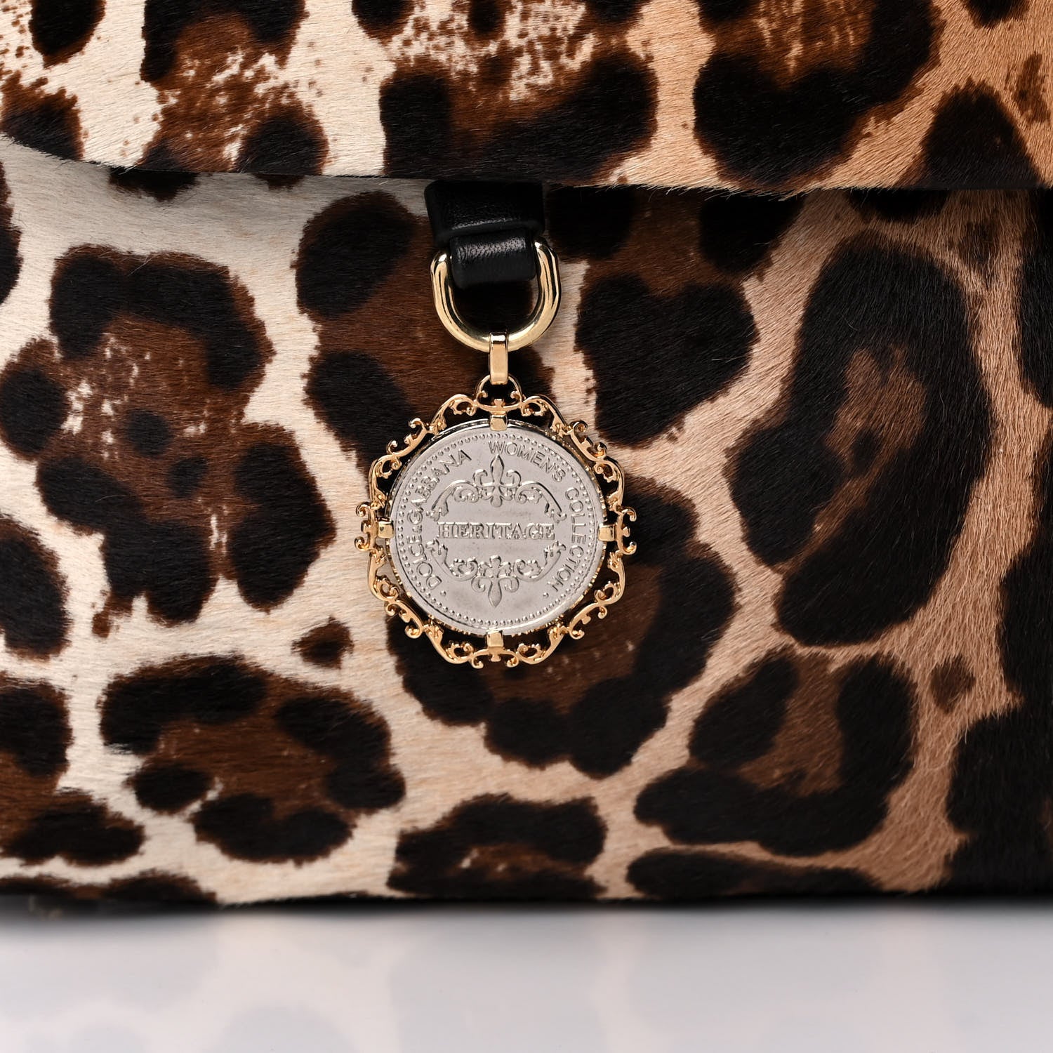 Dolce & Gabbana Calf Hair Leopard Print Large Miss Sicily Satchel Naturale 6 of 10