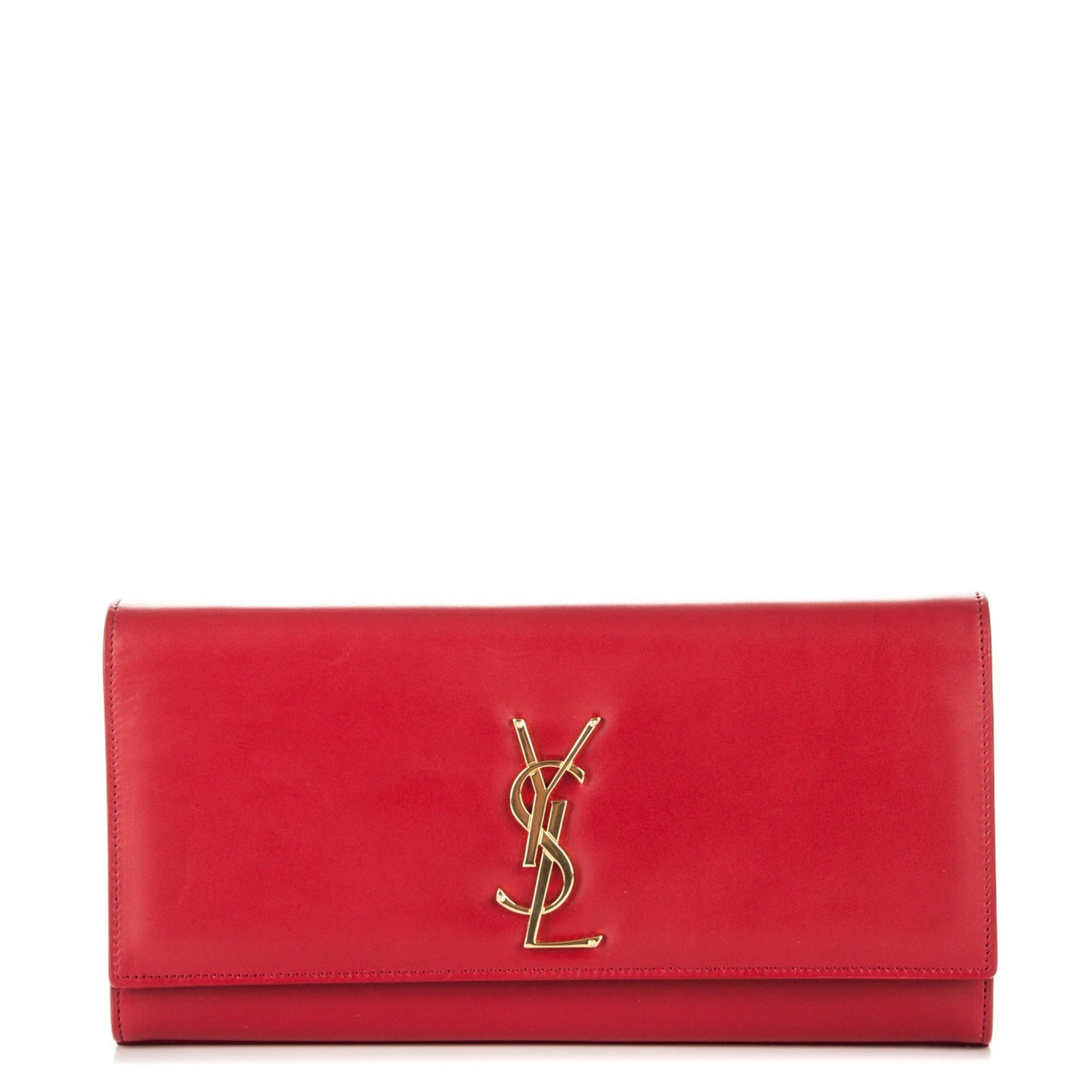 Calfskin Monogram Cassandre Clutch Rouge Orient