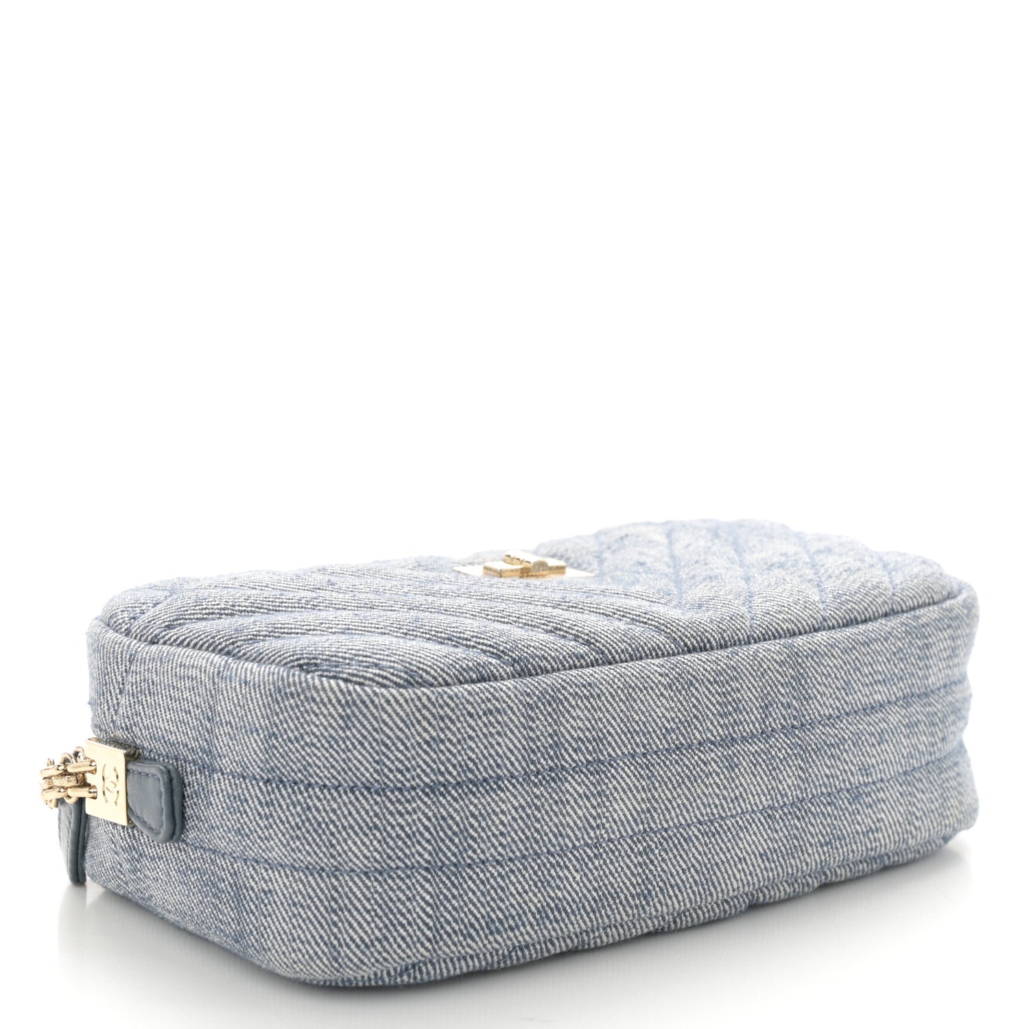 限定　 シャネル Chanel Denim Chevron Quilted Reissue 2.55 Camera Case Blue 1513311