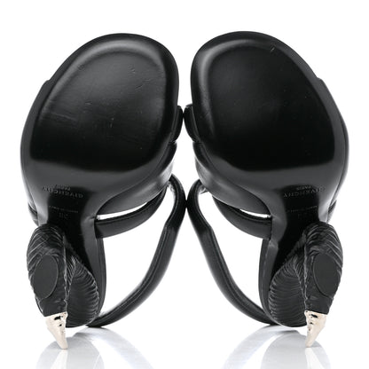 Givenchy Lambskin 4G Logo Horn Sandals 38 Black 5 of 7