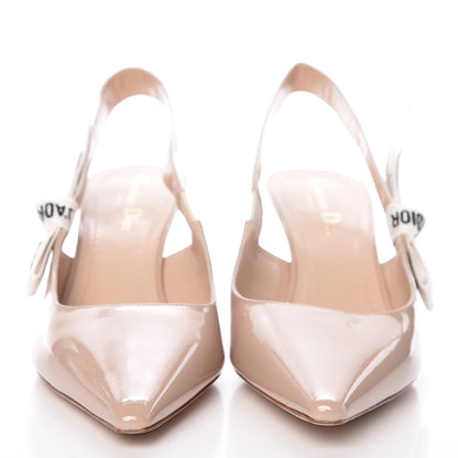 Christian Dior Patent Ribbon J'Adior Slingback 65mm Pumps 39 Nude 2 of 8