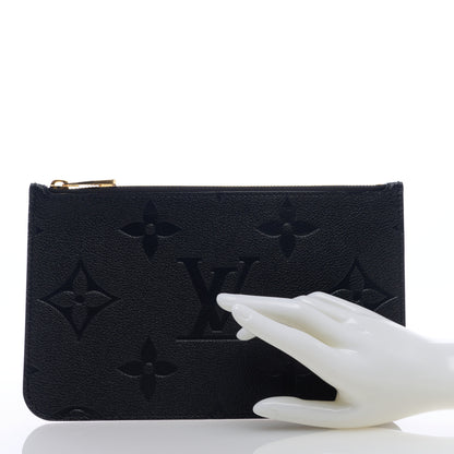 Louis Vuitton Empreinte Monogram Giant Neverfull MM Pochette Black 2 of 5