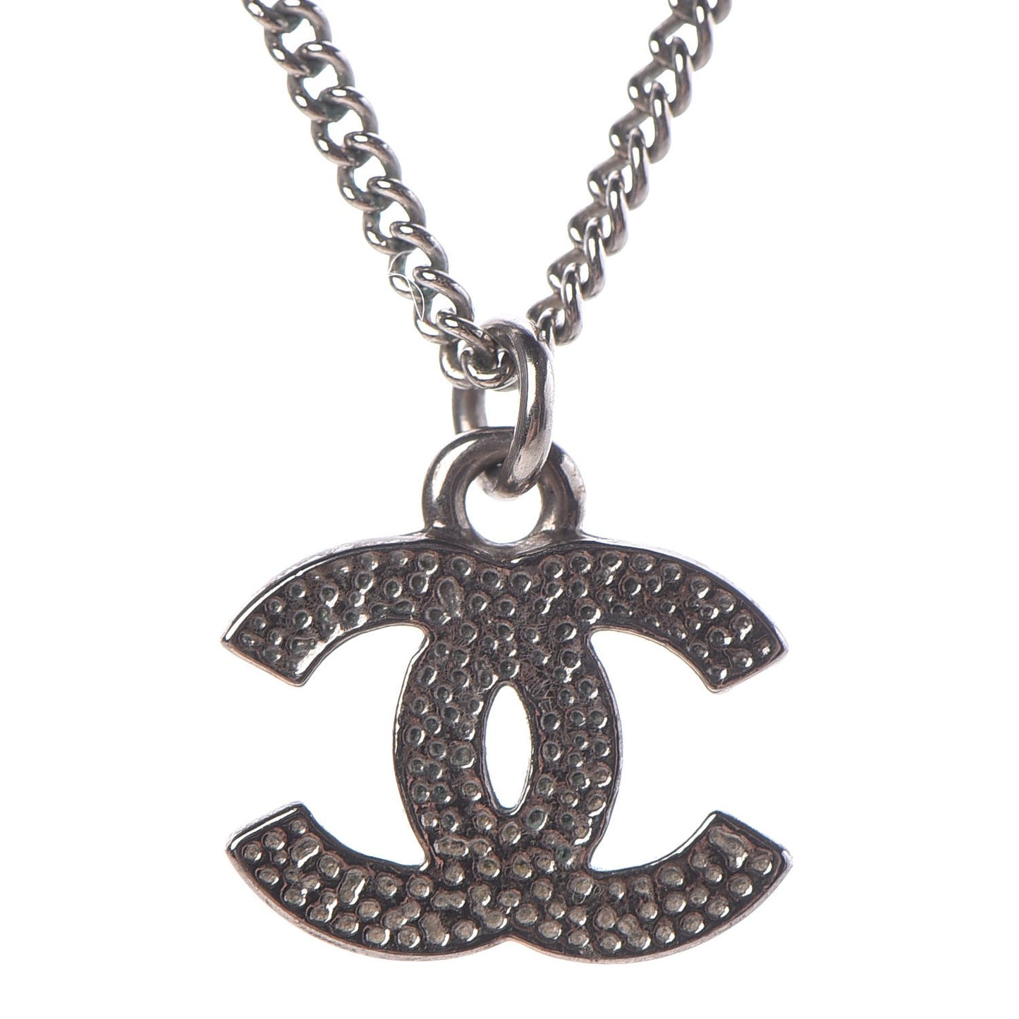 Crystal CC Necklace Silver