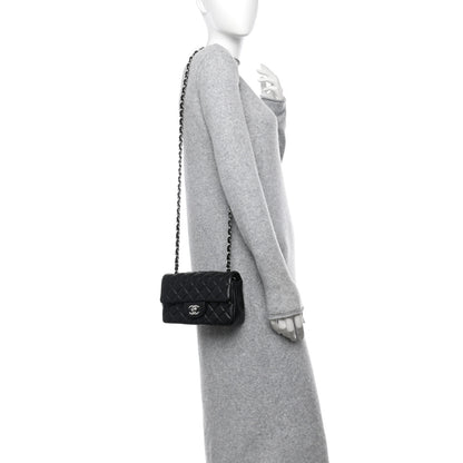 Chanel Lambskin Quilted Mini Rectangular Flap Black 2 of 11