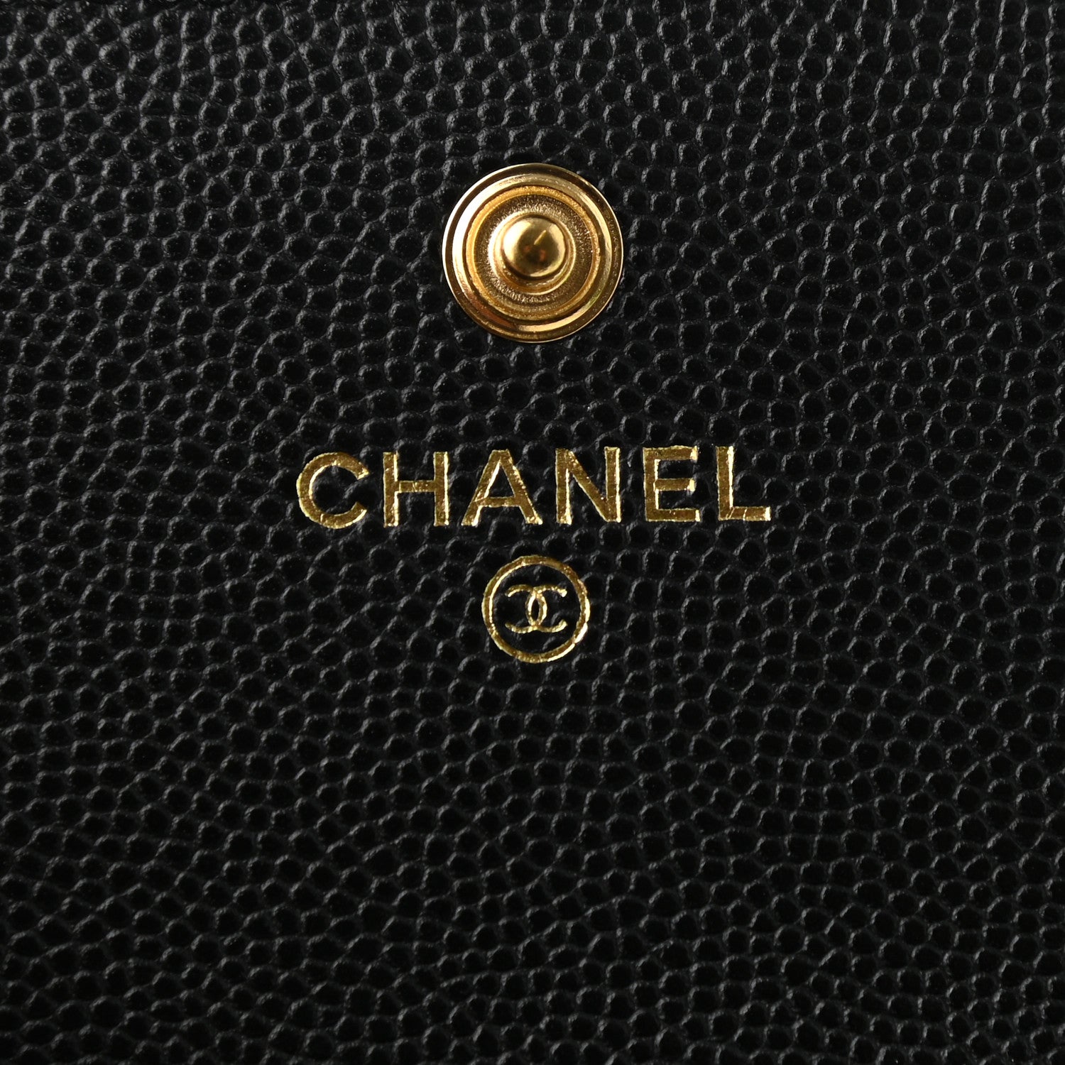Chanel Caviar Quilted Enamel Coco Casino Flap Card Holder Wallet Black 6 of 9
