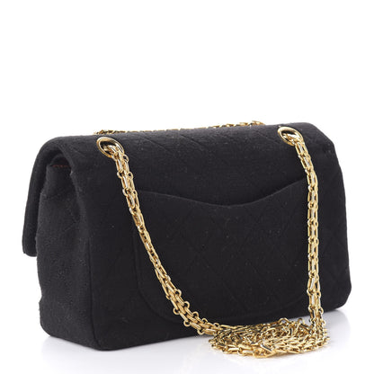Chanel Jersey Quilted Small Double Flap Black 4 of 12
