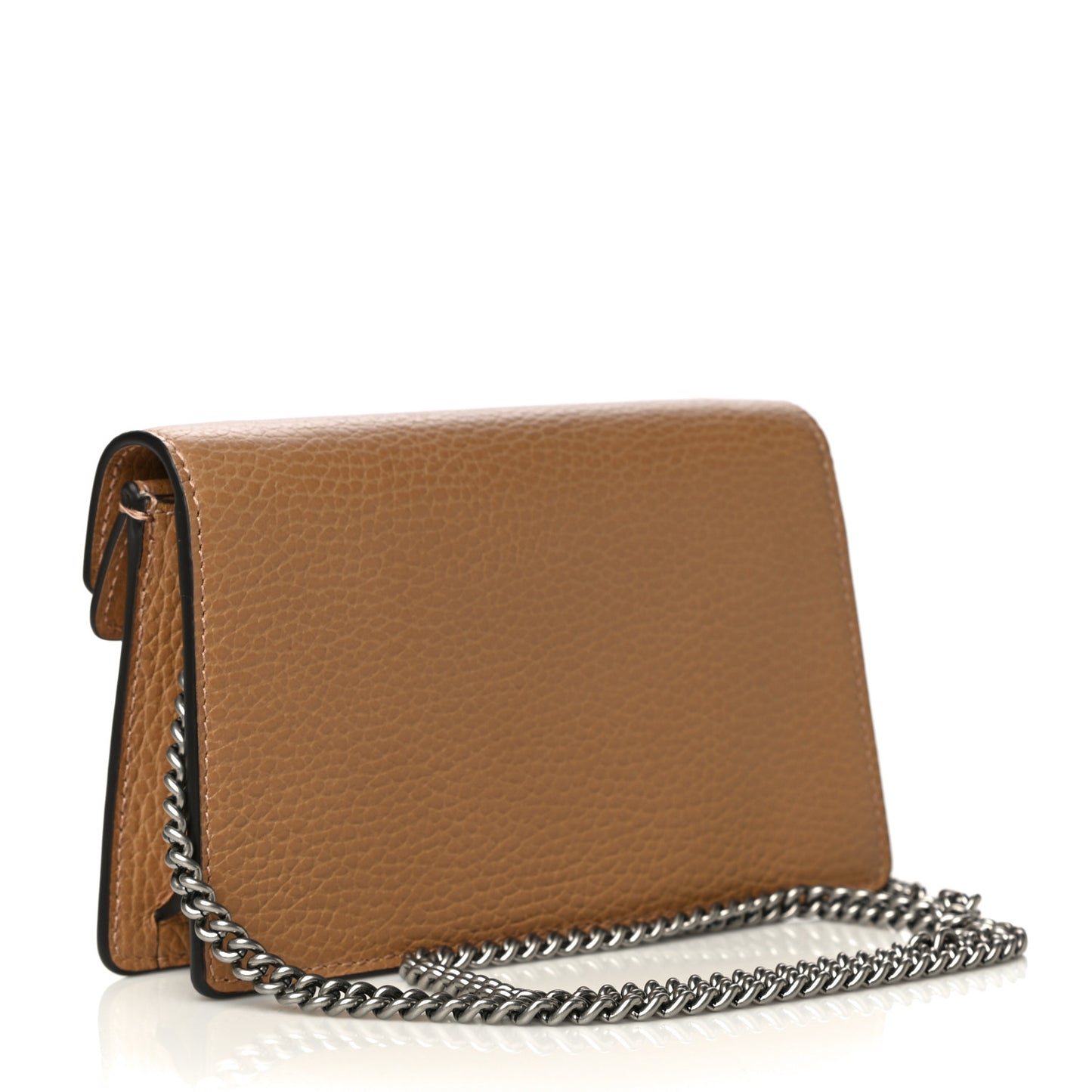 Dollar Calfskin Crystal Super Mini Dionysus Shoulder Bag Natural Tan Black Diamond