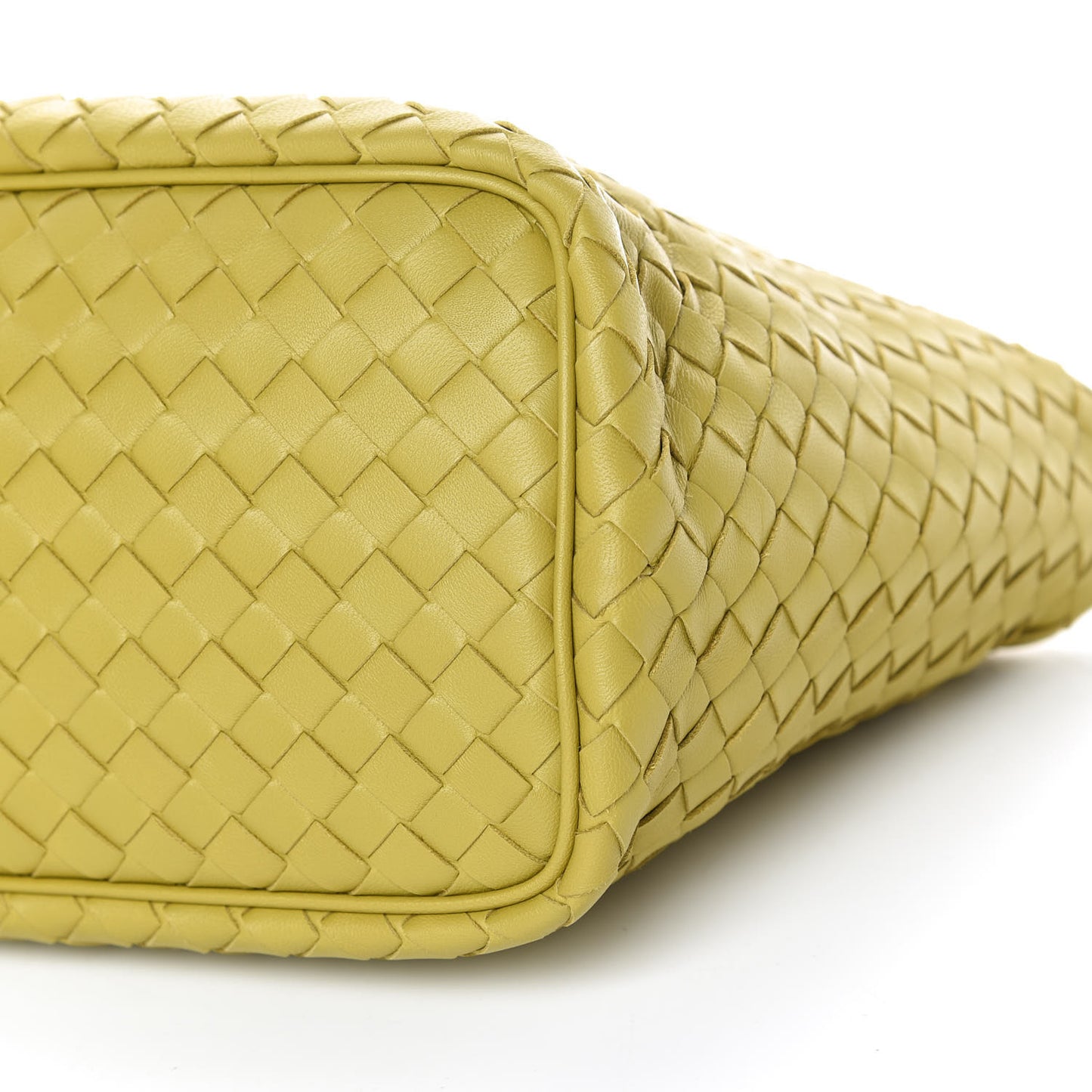 Nappa Intrecciato Small Shoulder Bag Chartreuse
