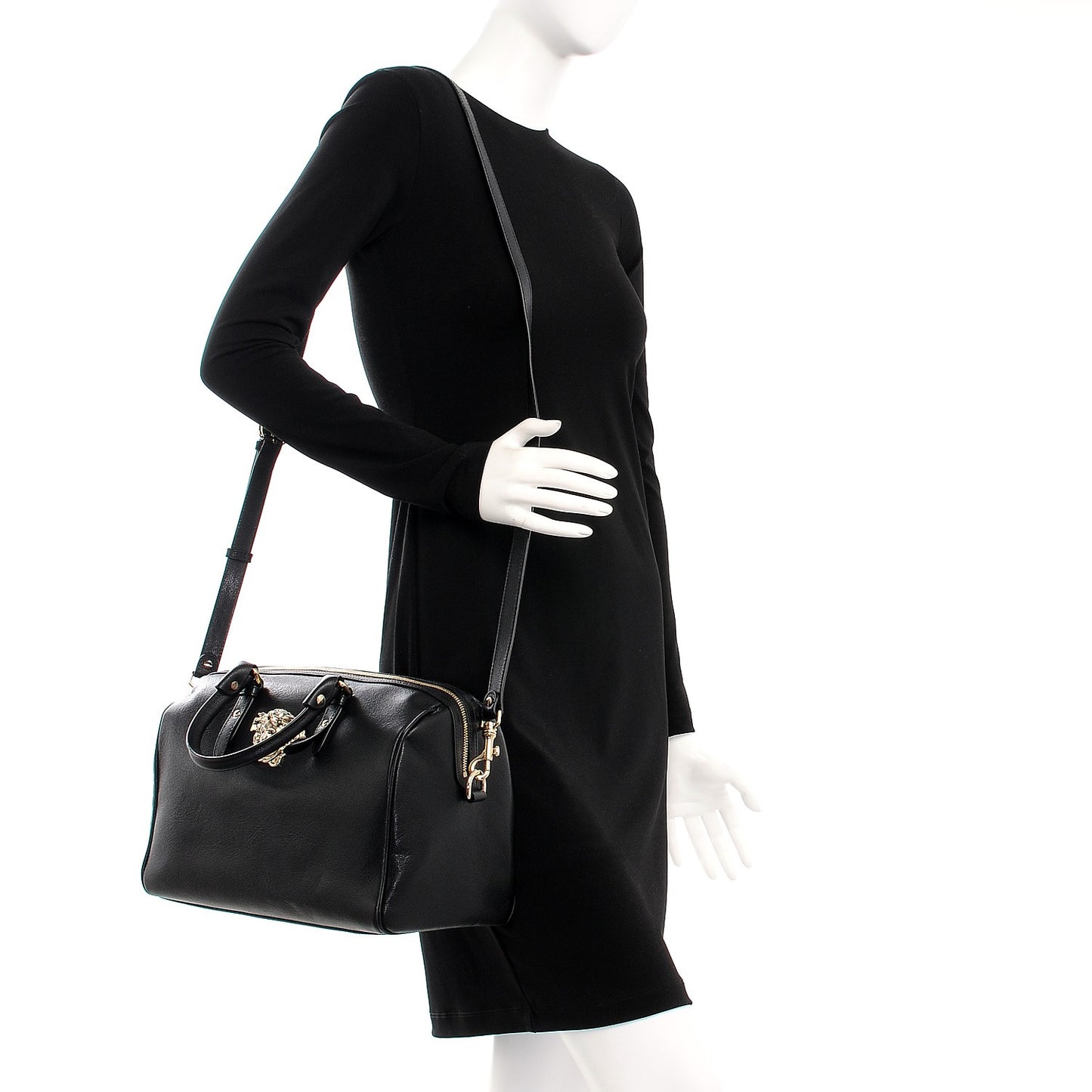 Calfskin Palazzo Duffle Bag Nero Black