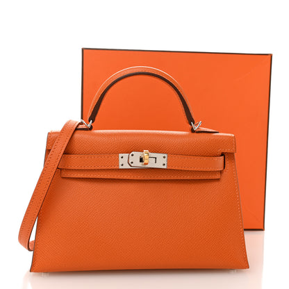 Hermes Epsom Mini Kelly Sellier 20 Orange 13 of 13