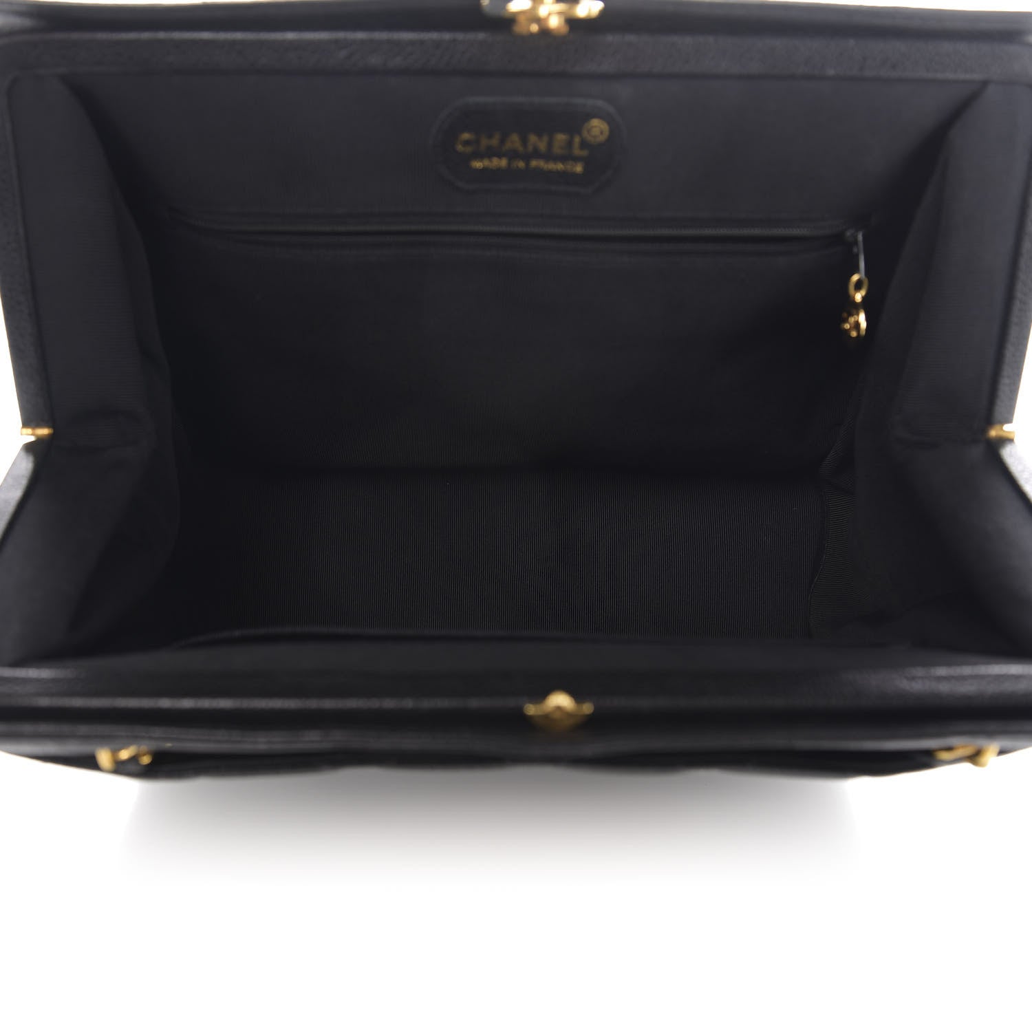 Chanel Caviar Quilted Frame Shoulder Bag Black 5 of 9