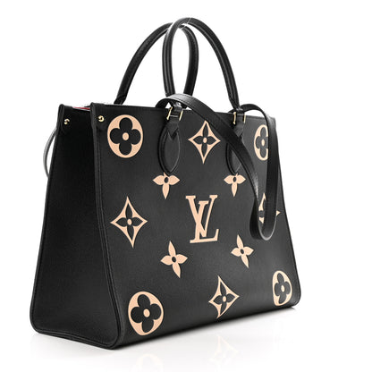 Louis Vuitton Empreinte Monogram Giant Onthego MM Black Beige 3 of 9