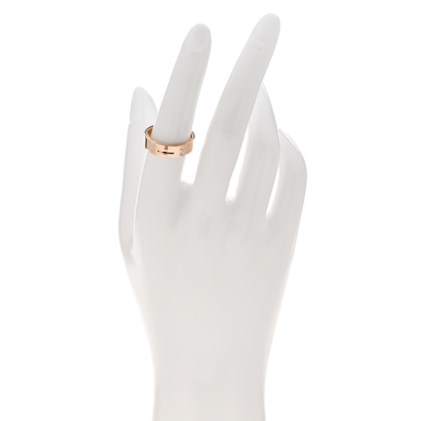 18K Rose Gold Diamond PM Kelly Ring 54 7