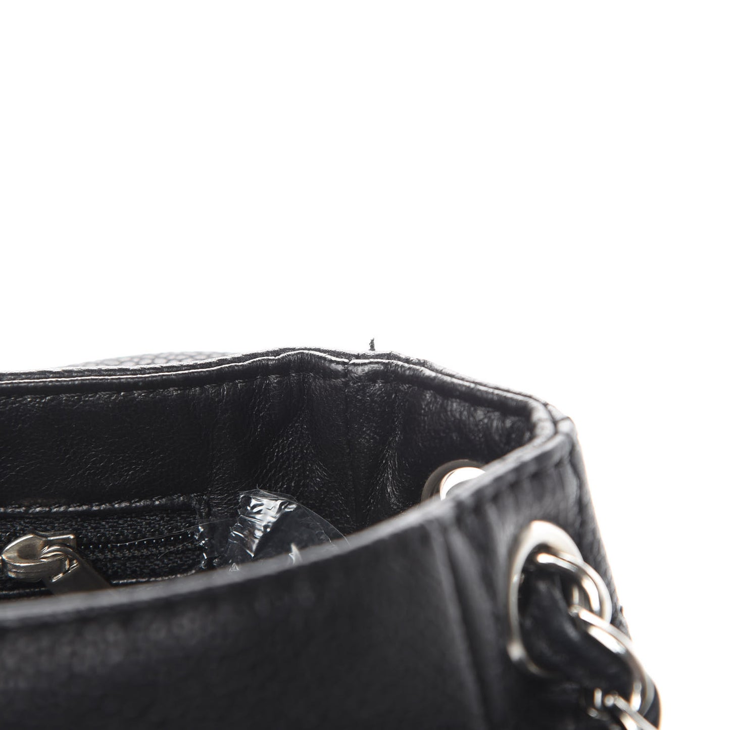Caviar Half Moon Large Flap Black