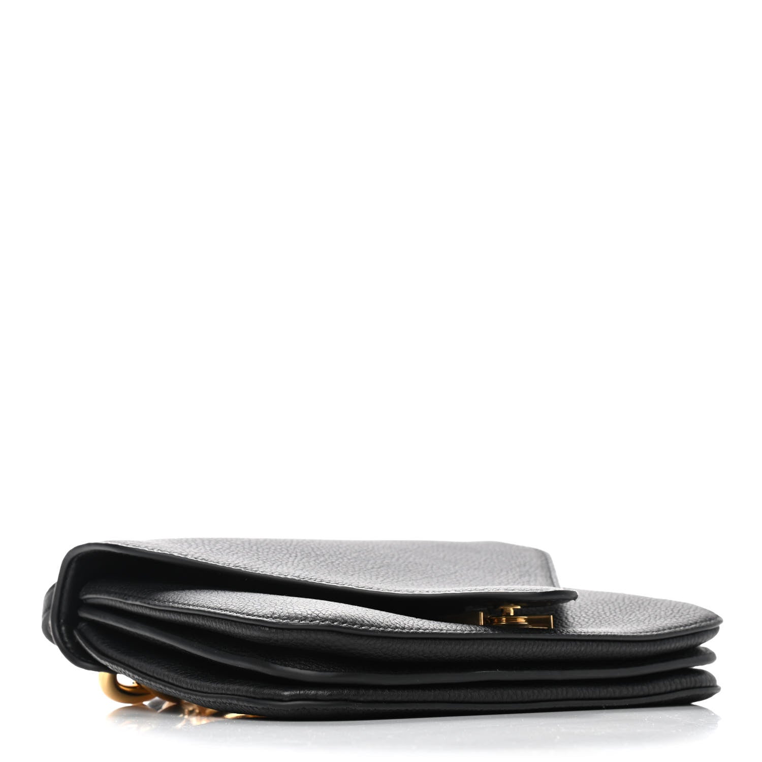 Bottega Veneta Calfskin Mount Envelope Bag Black 4 of 9
