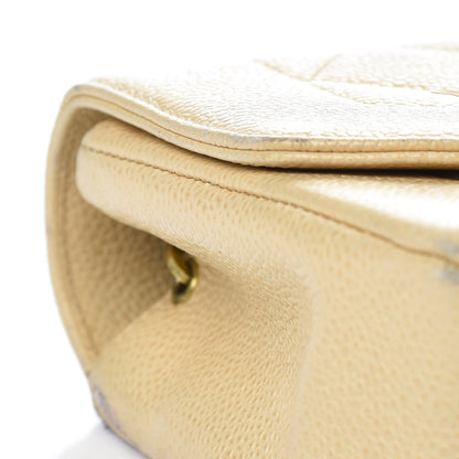 Chanel Caviar Quilted Small Single Flap Beige 17 of 22