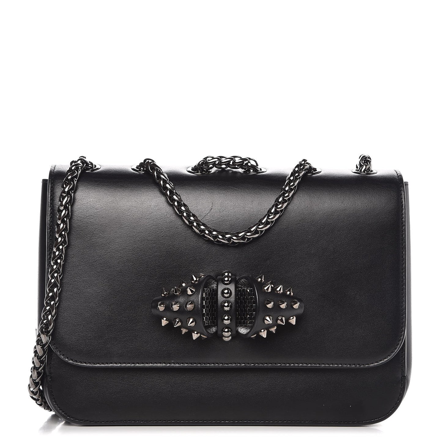 Calfskin Small Sweety Charity NV Shoulder Bag Black