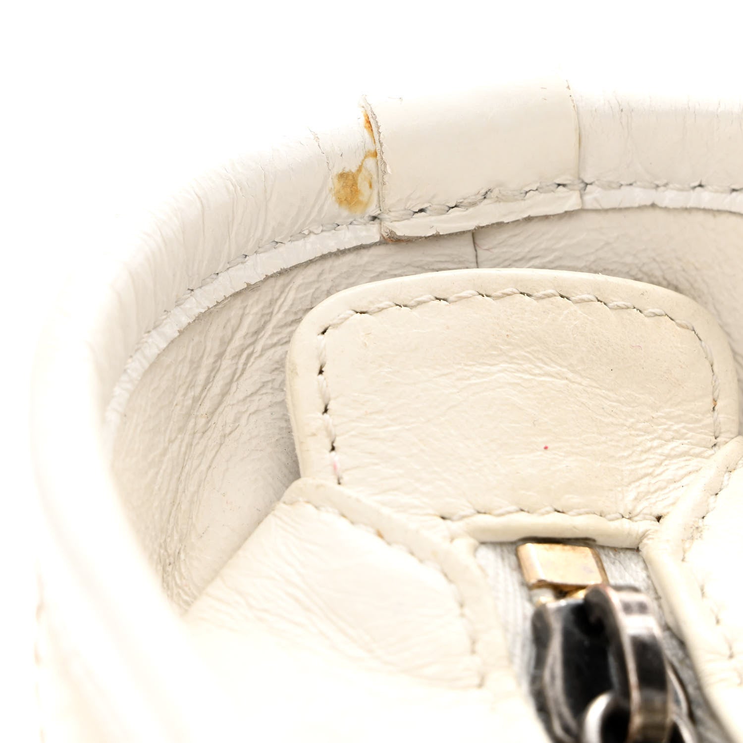 Chanel Aged Calfskin Quilted Small Gabrielle Hobo White 16 of 23