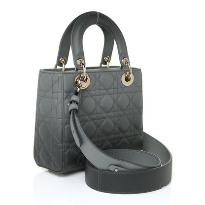 Christian Dior Lambskin Cannage Gradient Small My ABCDior Lady Dior Grey 3 of 13