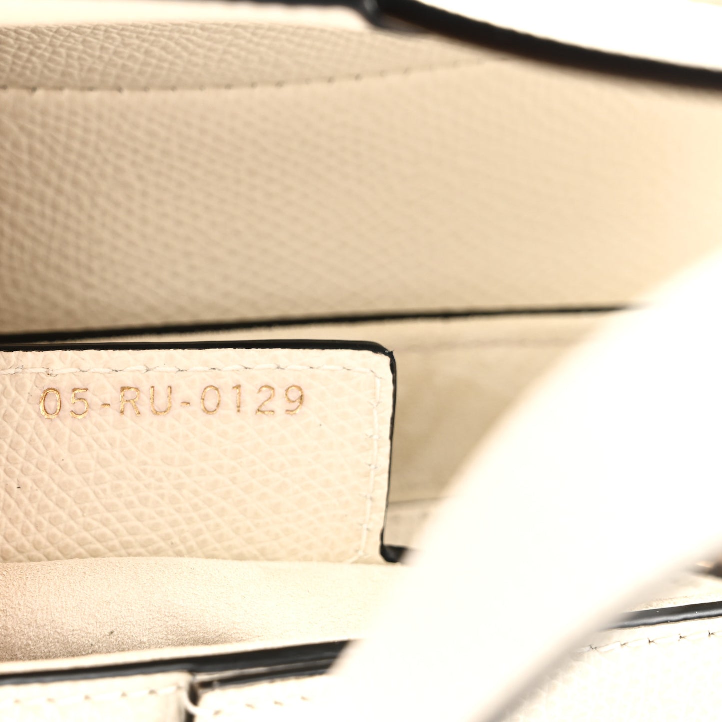 Grained Calfskin Saddle Bag White