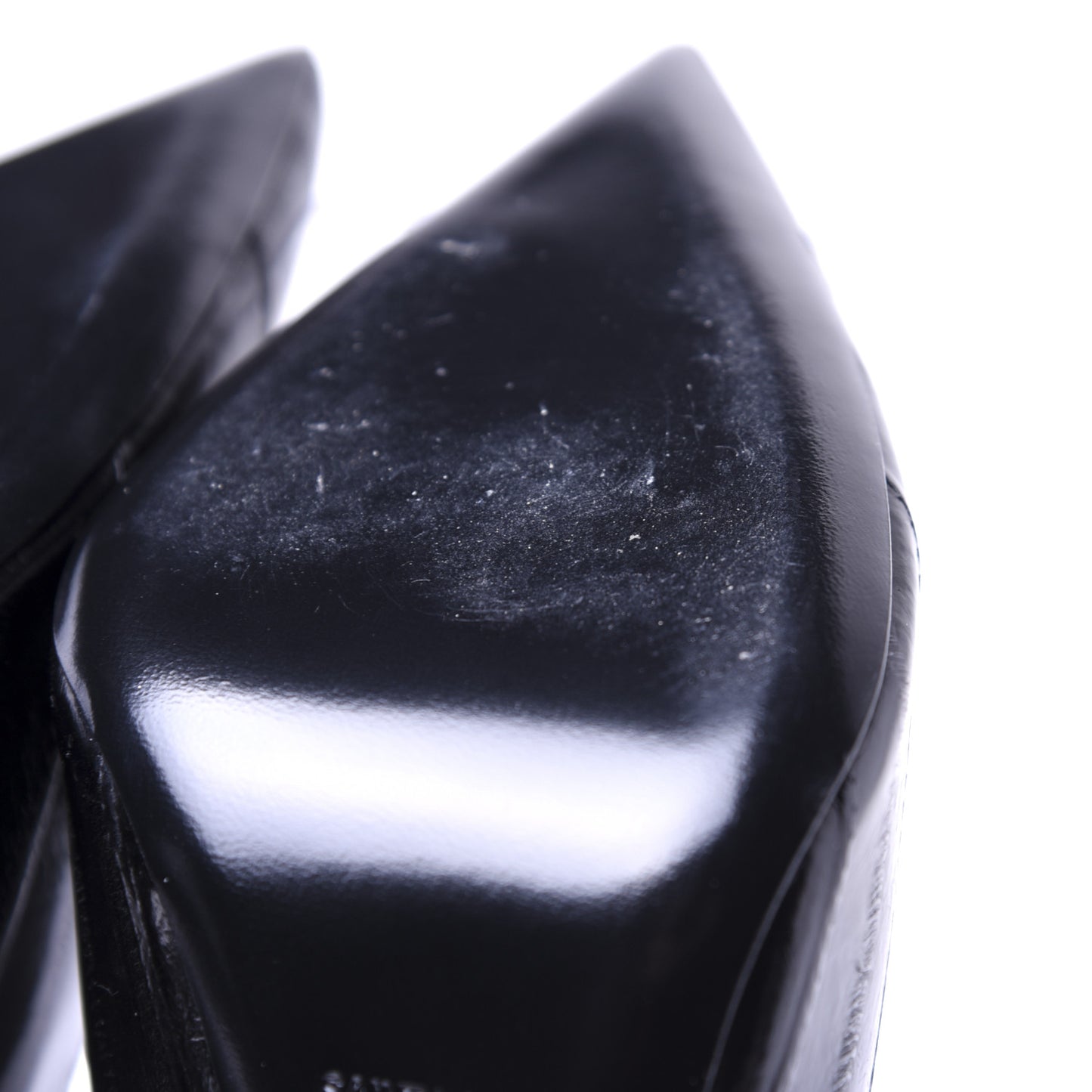 Shiny Eel Teddy High Vamp 105 Pumps 42 Black