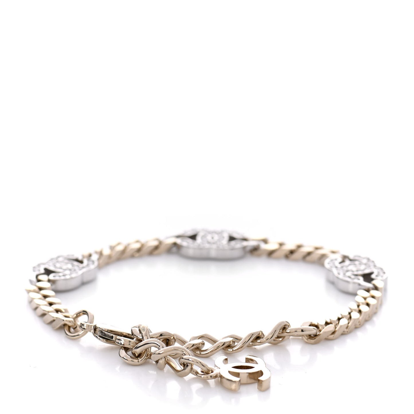 Crystal CC Chain Bracelet Gold Silver