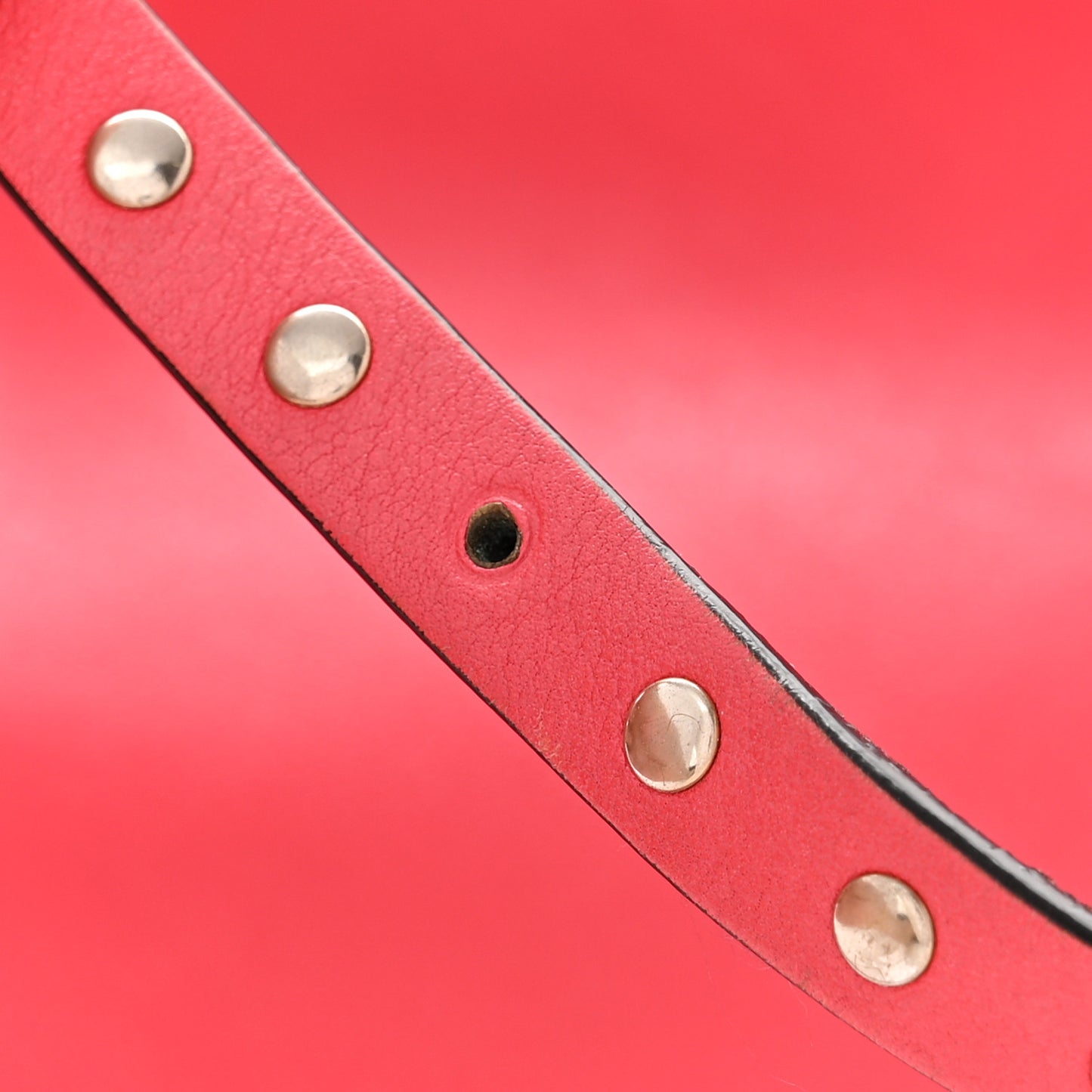 Vitello Small Rockstud Tote Deep Rose