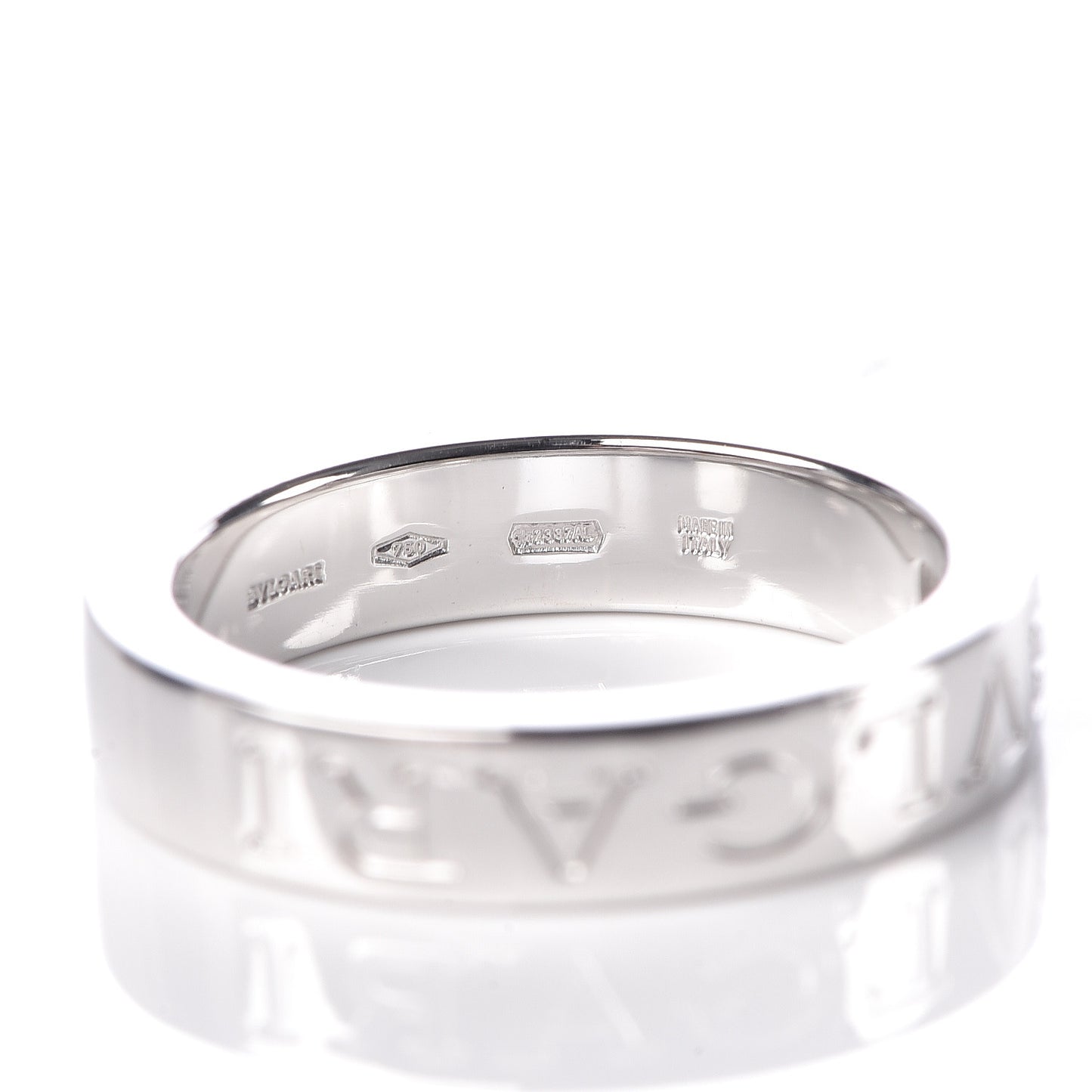 18K White Gold Diamond B.Zero1 Essential Band Ring 50 5.25
