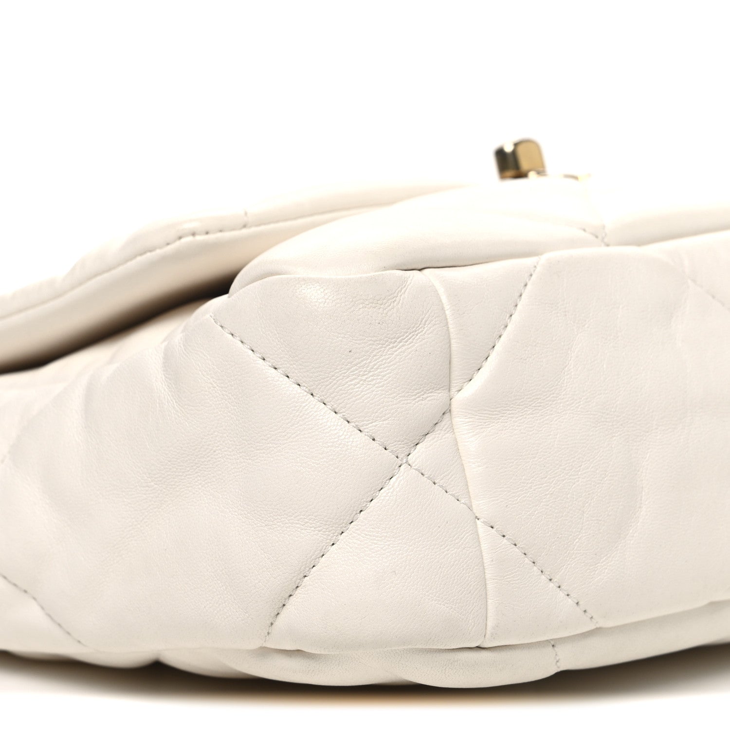 Chanel Goatskin Quilted Medium Chanel 19 Flap White 9 of 10