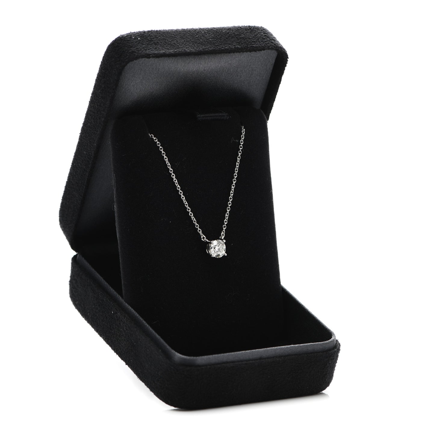 Platinum Diamond .61ct Solitaire Pendant Necklace