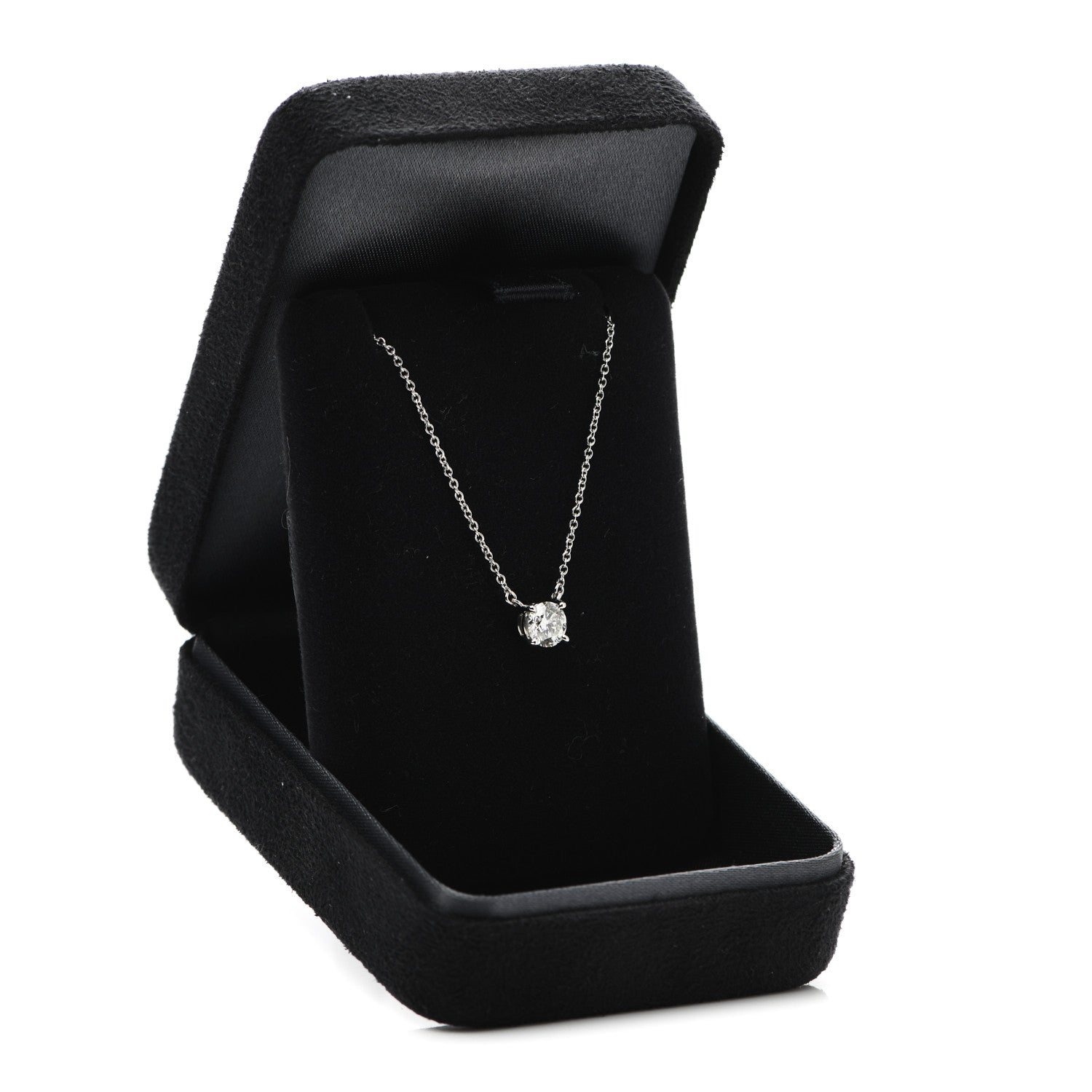 Tiffany Platinum Diamond .61ct Solitaire Pendant Necklace 6 of 6