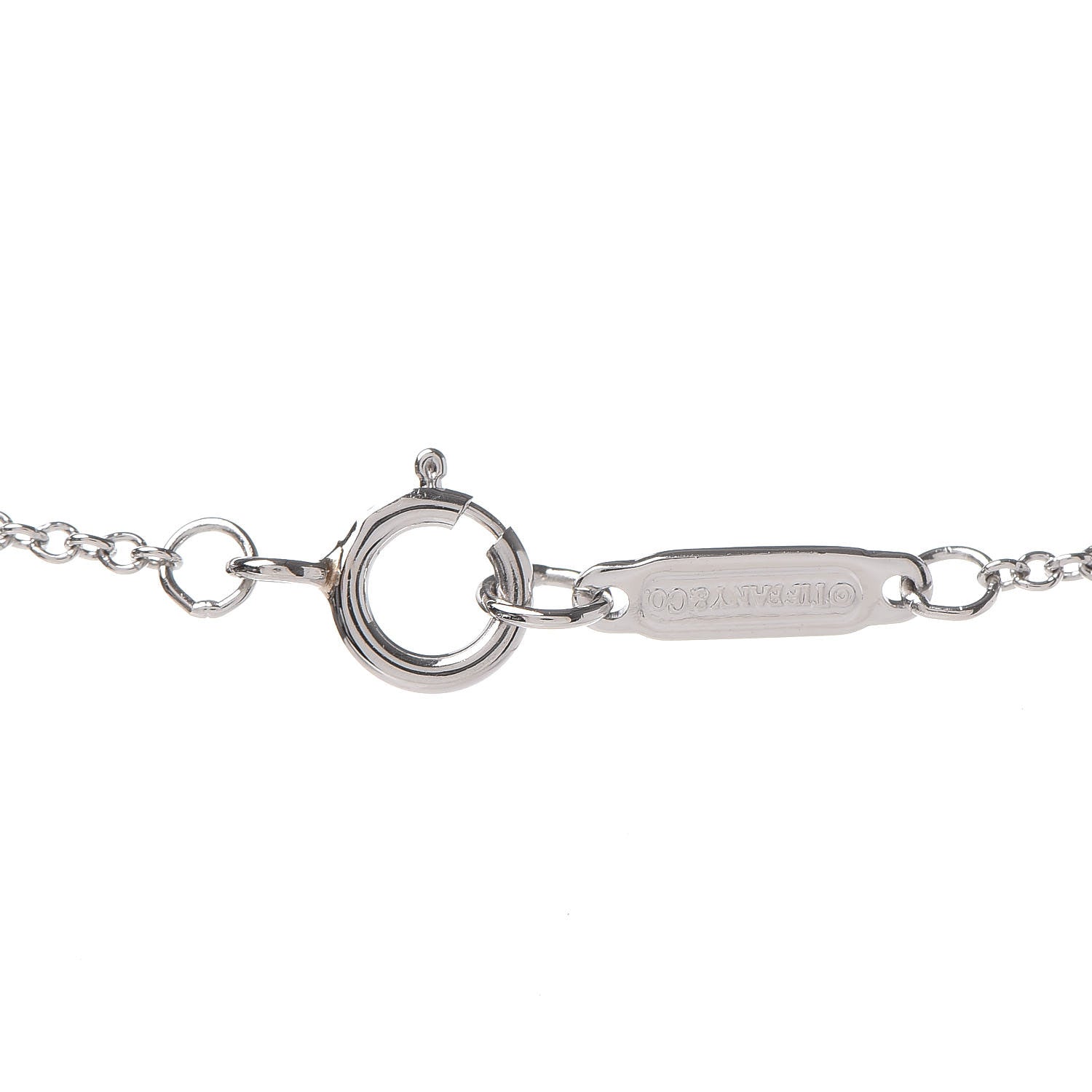 Tiffany Platinum Diamond Horseshoe Pendant Necklace 5 of 5