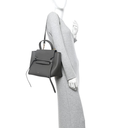 Celine Grained Calfskin Mini Belt Bag Grey 2 of 10