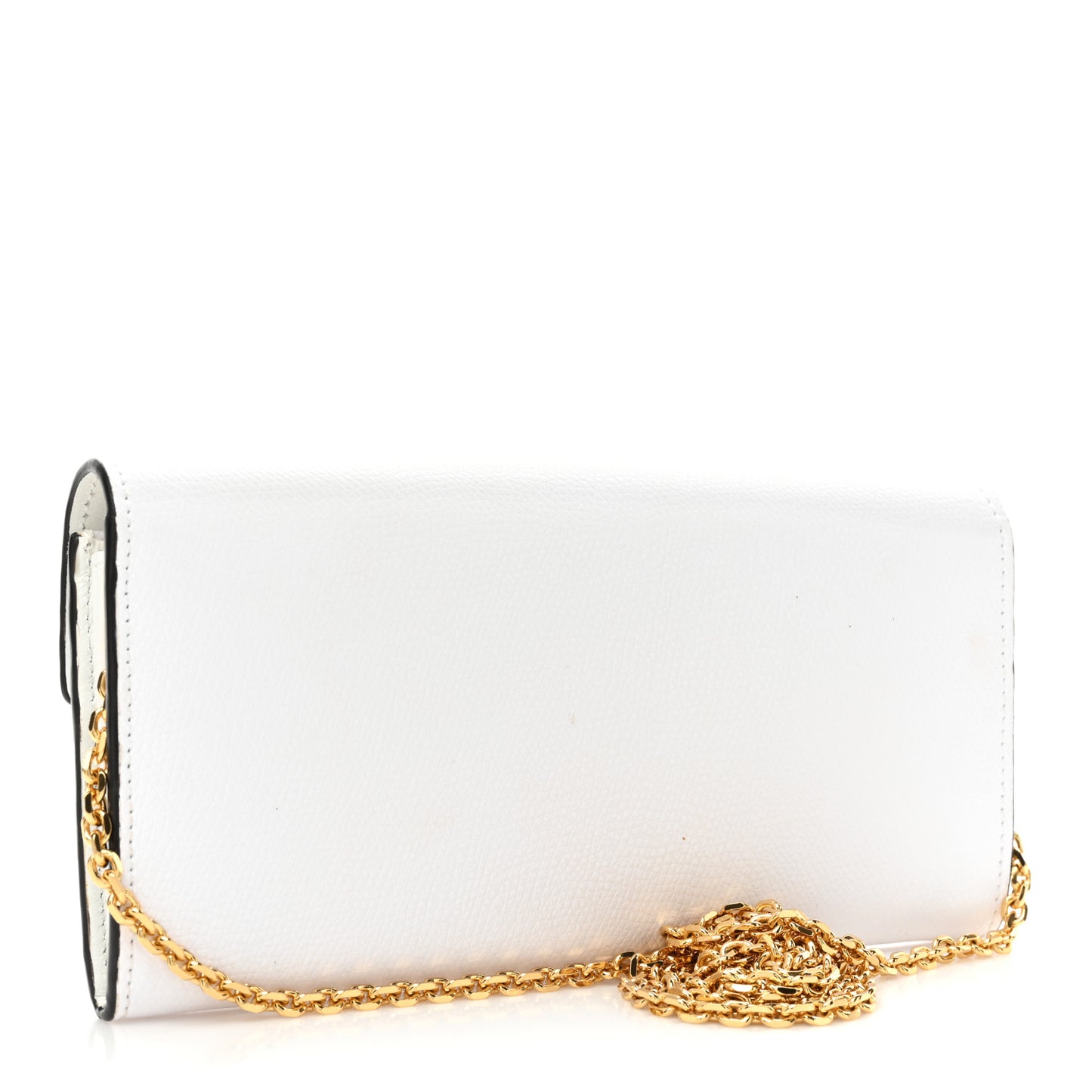Vitello Cruise F is Fendi Continental Envelope Wallet on Chain Bianco