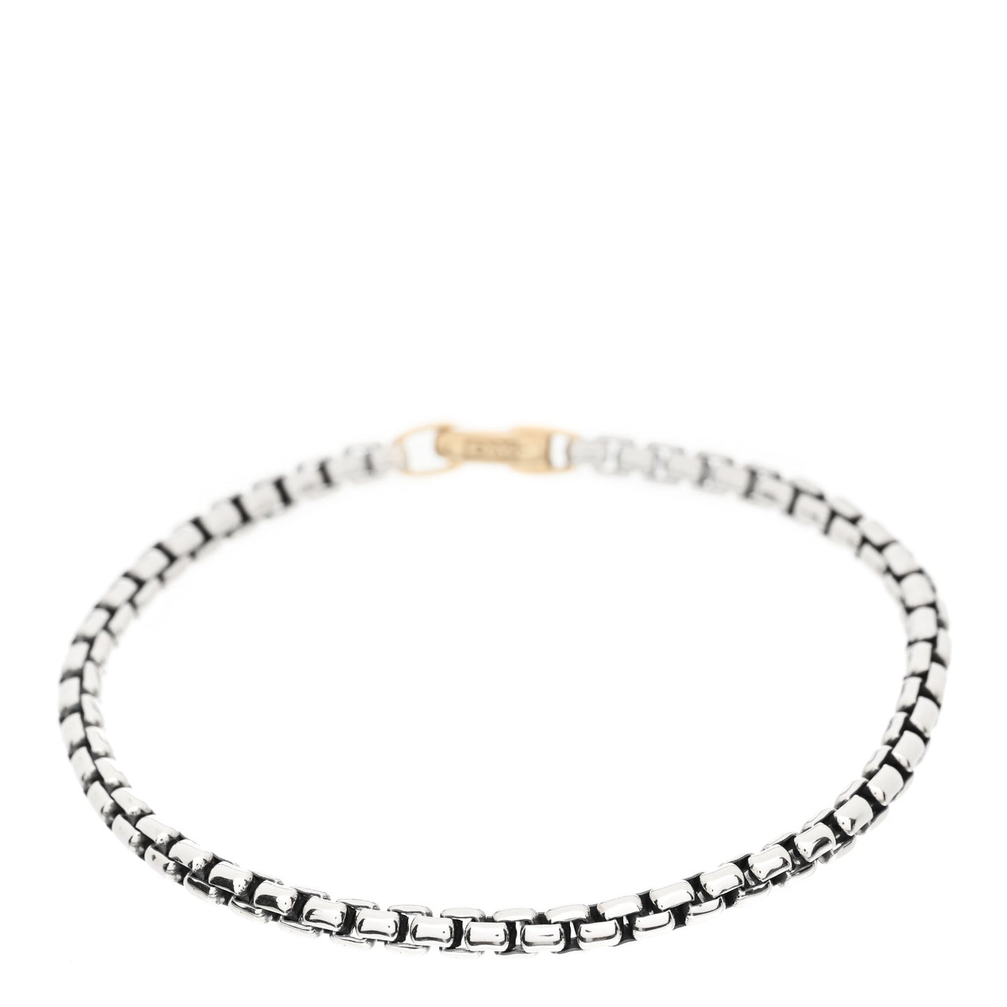 Sterling Silver 14K Yellow Gold 4mm Bel Aire Chain Bracelet